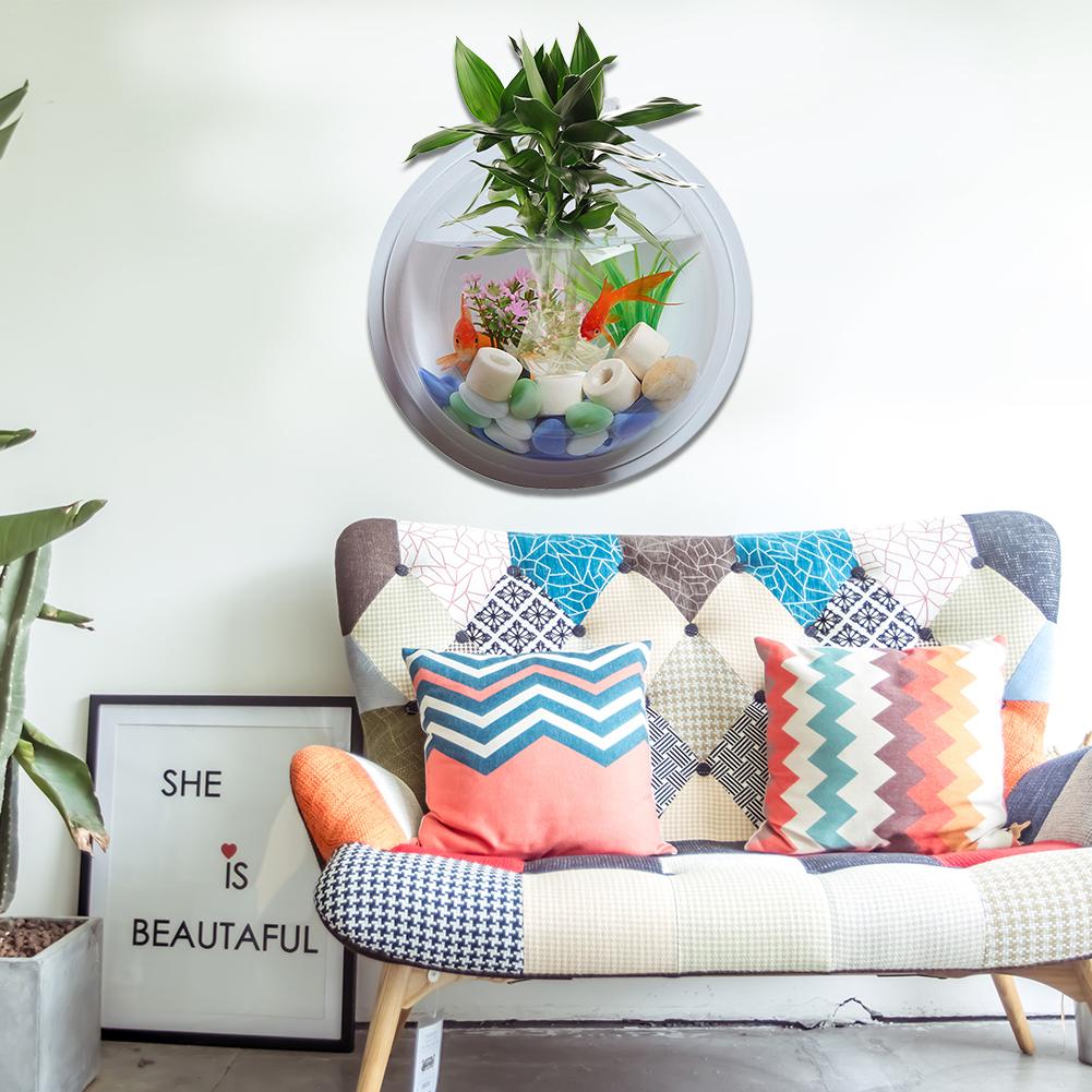 Acrylic Fish Bowl Wall Hanging Aquarium Tank Aquatic Pet Supplies Pet Products Wall Mount Fish Tank For Betta Fish