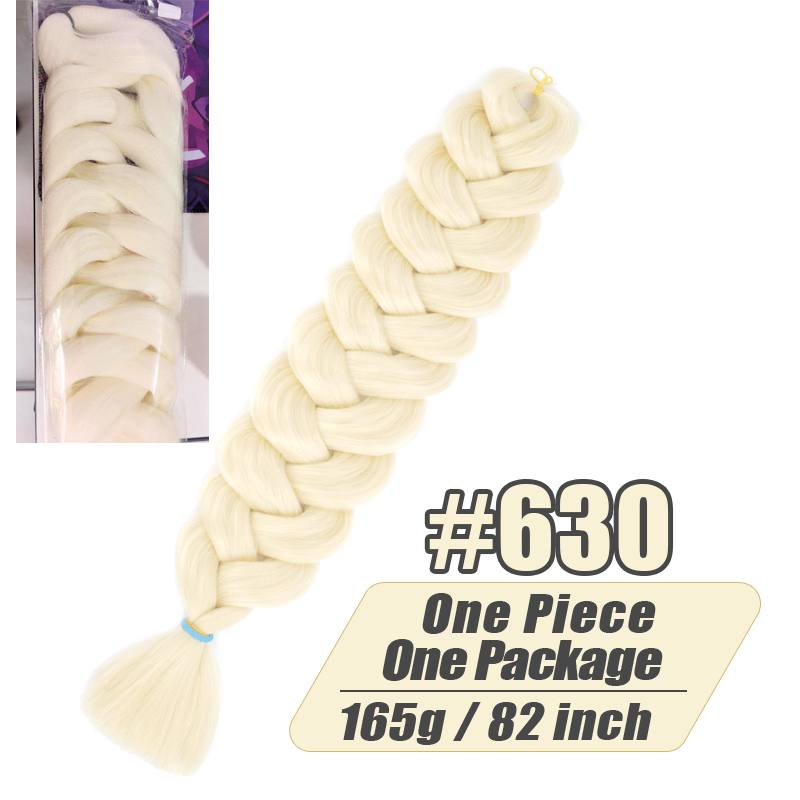 Extensiones de cabello trenzado esponjoso Xpression para mujer, trenzas Jumbo preestiradas Kanekalon, mechones de pelo sintético