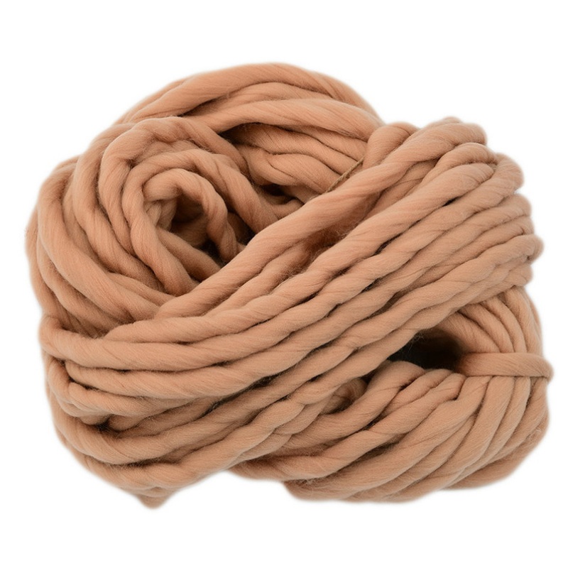 Hilo de lana de colores gruesos para tejer en casa, bufanda teñida a mano, hilo para tejer a mano, hilos de lana gruesos de un solo hilo suave