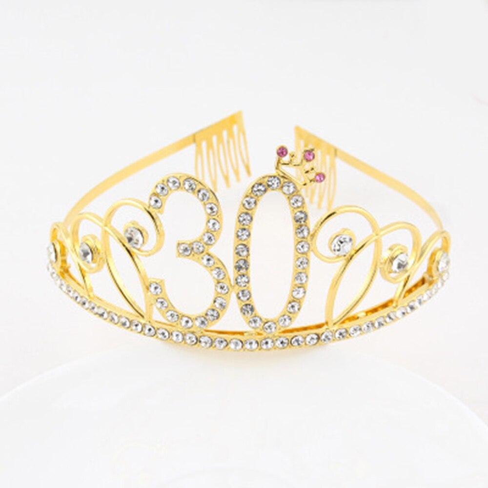 16 18 21th Verjaardag Prinses Tiara Kroon Hoofdband Bruids Haar Band Haar Accessoires Hoofdtooi Bruiloft Voor Vrouwen Anniversary 30