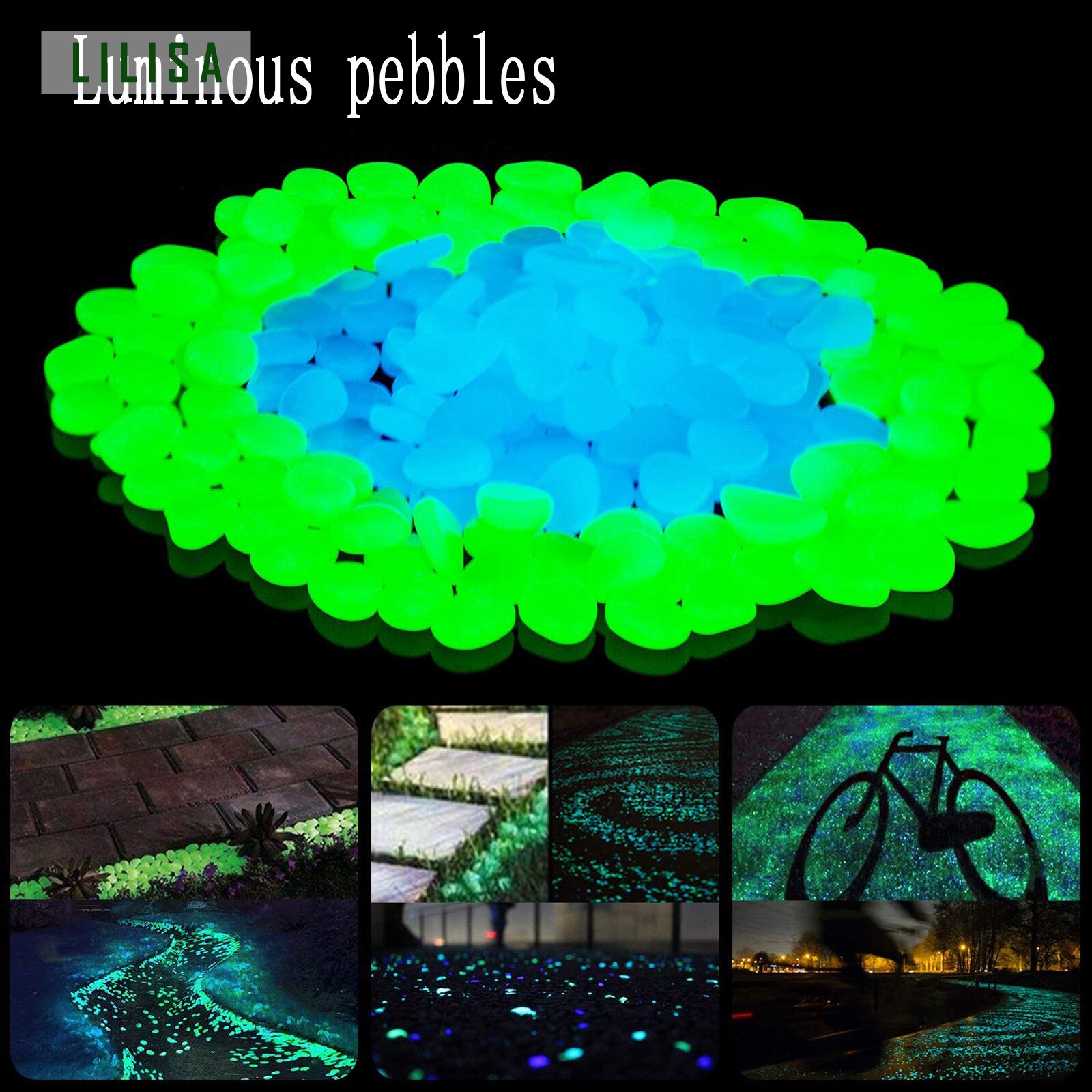 Diy Decorative Luminous Stones Garden Pebbles Glow Stones Rocks For Walkways Garden Path Patio Lawn 50/100pcs Garden Decoration