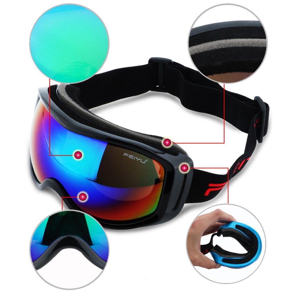 Ski Bril Voor Mannen En Vrouwen Single-Layer Outdoor Sport Fietsen Snowboard Goggles Winddicht Verstelbare Bril Skiën Bril