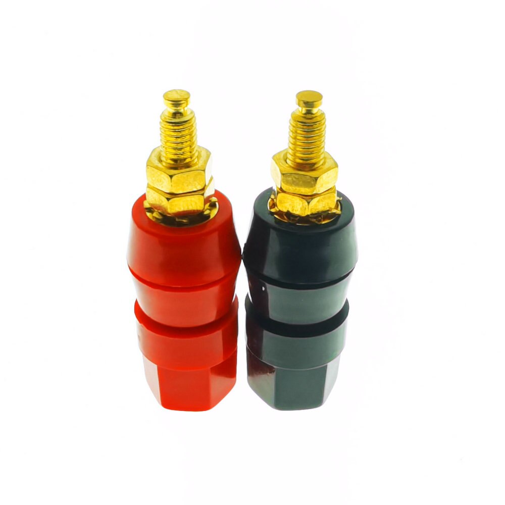 Red Black Banana plugs Couple Terminals Amplifier Terminal Binding Post Banana Speaker Plug Jack