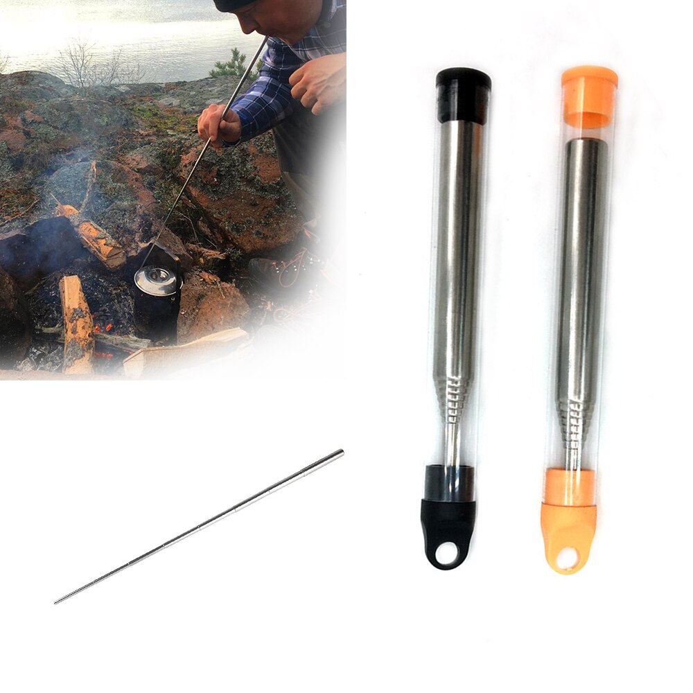 Stainless Steel Collapsible Blowing Fire Stick High Effective Tiny Equipment Blowing Fire Stick Outdoor Beach Garden Camp Tool S
