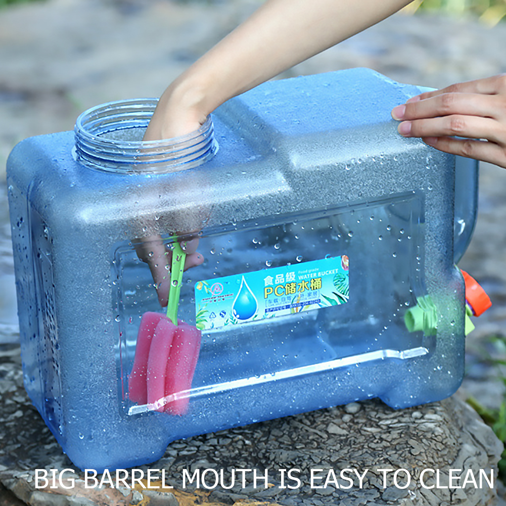 5/5.5/7.5/10L Capacity Pure Water Buckets Container with Faucet Portable Driving Water Tanks emergency water storage