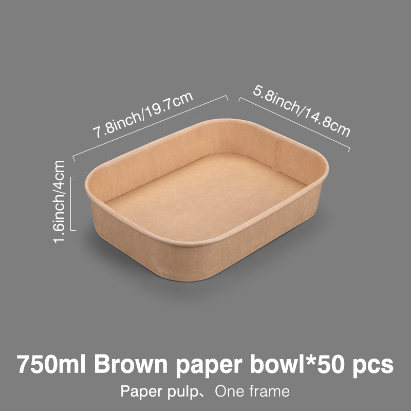 50 st engångsmatlådor, pappersskålar, fyrkantiga förpackningslådor, tjocka pappersmatlådor, breda tallrikar med grund öppning, fyrkantiga lådor: Vit