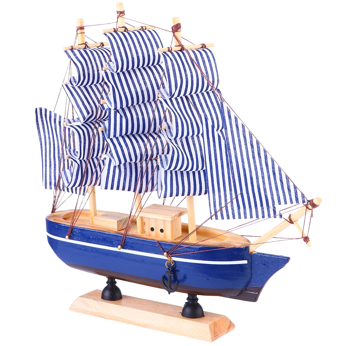 1pc chique nieuwe woonaccessoires van hout, model zeilboot