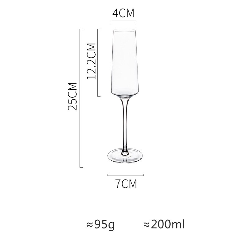 Rainbow plated Lead-free crystal glass cup Inclined mouth wine glass cocktail glass Champagne glasses goblet party Drinkware: Transparent  200ml