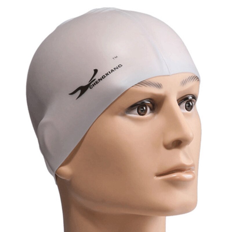 13 Styles Swimming Cap Waterproof Silicone Swim Pool Hat Adult Men Long Hair Women stretch Swimming Hats: E