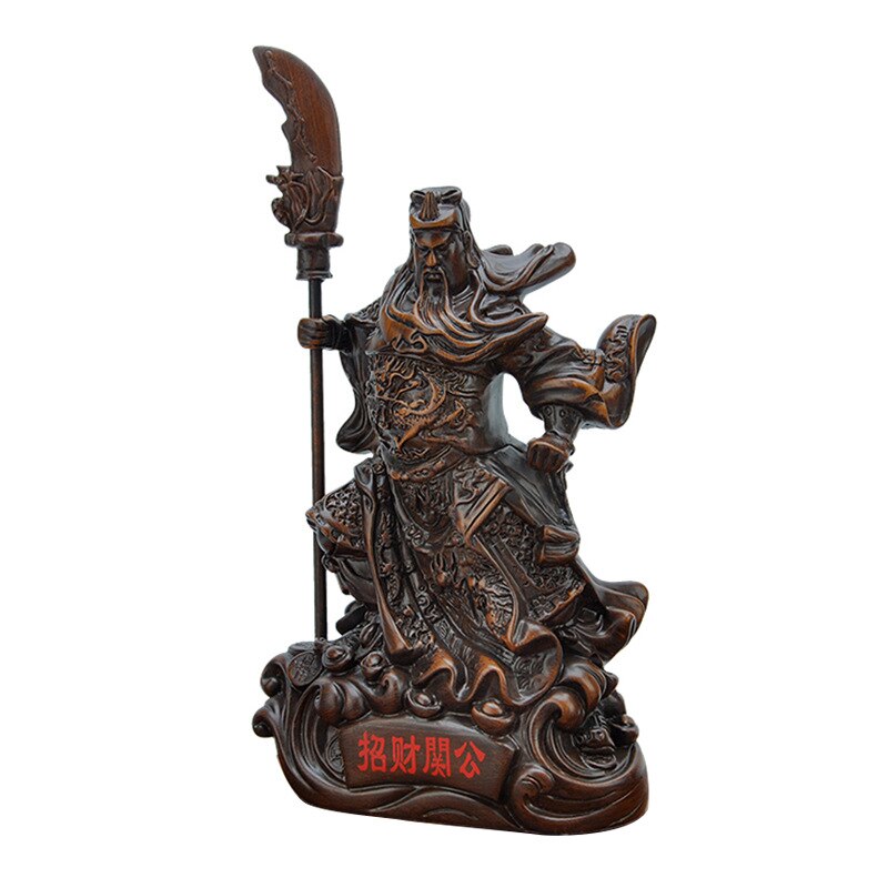 WushenGuangong statue, resin carving, modern art sculpture, family living room loft decoration, God of Wealth Guan Yu souvenir: Default Title