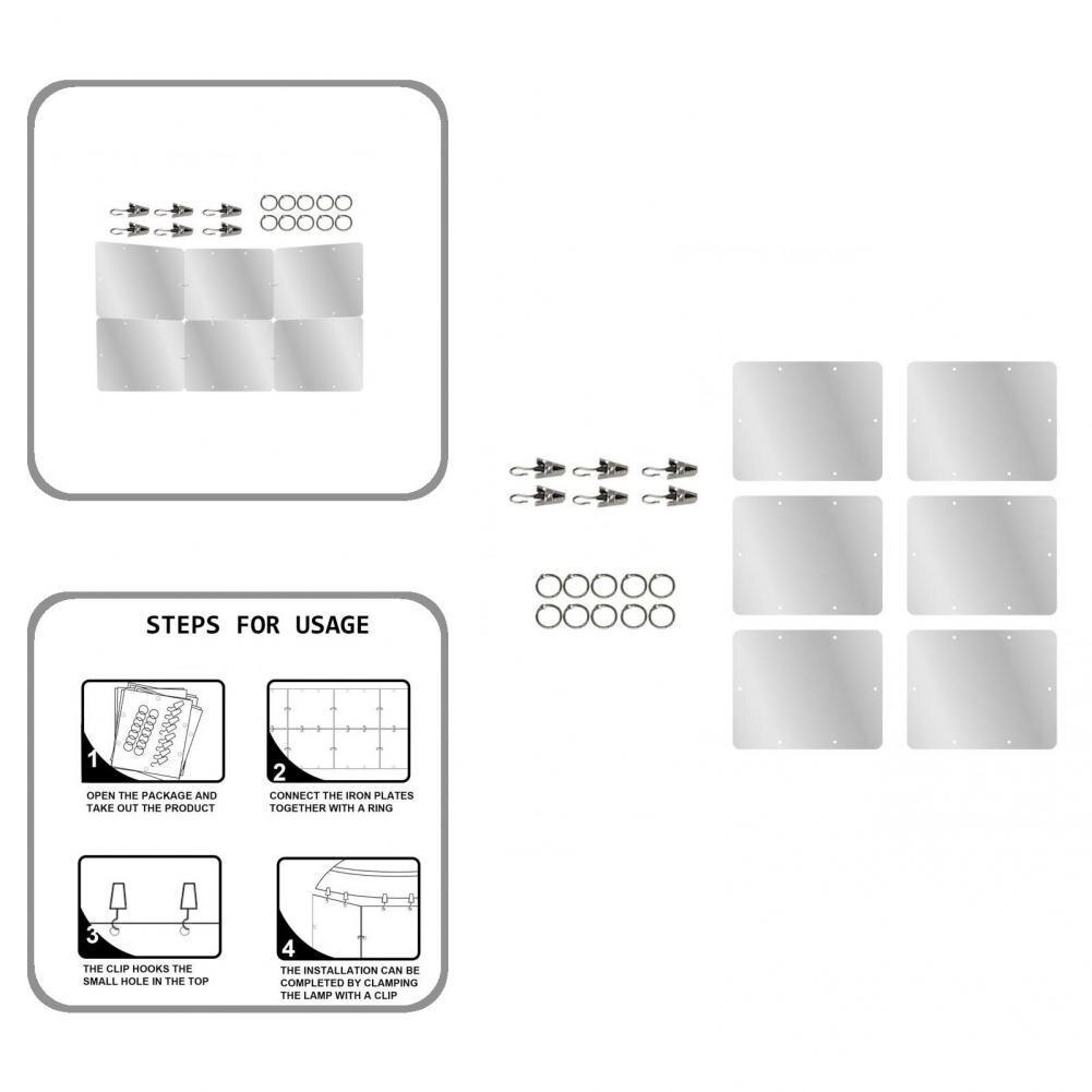 1 Set Heat Focusing Reflector Convenient Sturdy Detachable Heat Reflector Panel Durable Anti-rust Heater Deflector