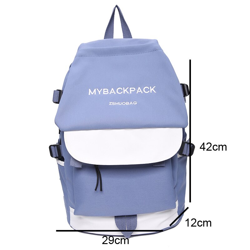 Large Capacity Waterproof Nylon Backpacks Unisex Multi-pocket Travel Bag College Schoolbags for Men and Women Kawaii Backpack