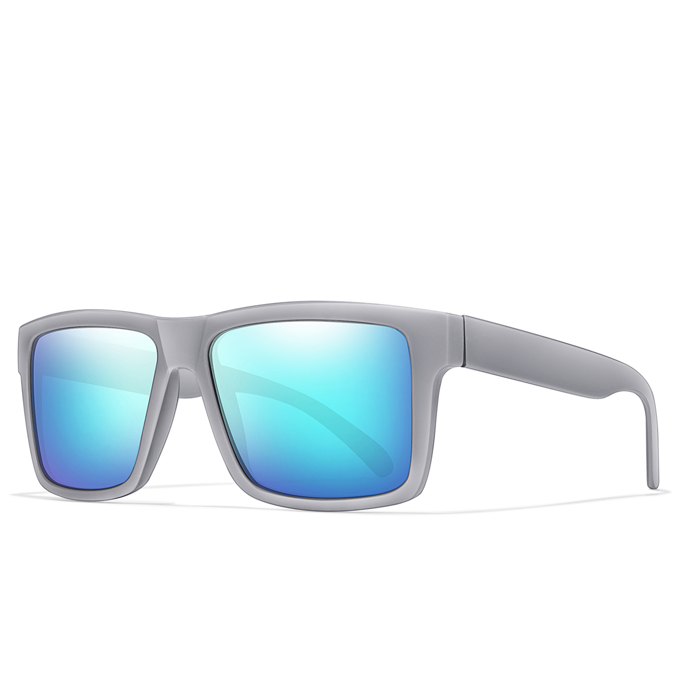 Gafas de sol polarizadas para ciclismo para hombres y mujeres, gafas cuadradas clásicas con protección UV para pesca al aire libre, conducción, lentes coloridas: Castaño