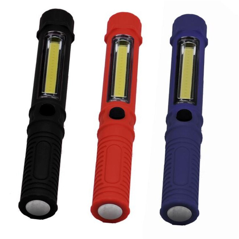 COB LED Pocket Pen Light Inspectie Werk Licht Magnetische Zaklamp Zaklamp W/Clip