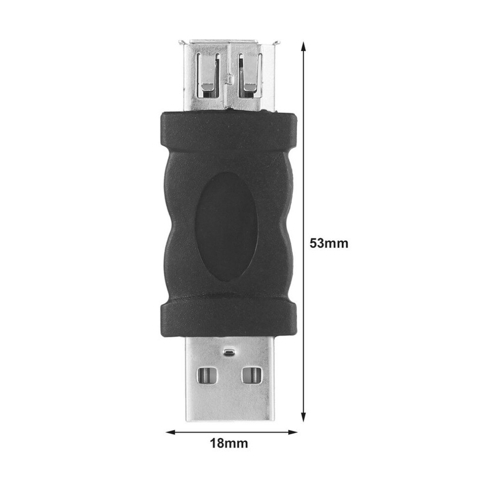 Firewire Ieee 1394 6 Pin Female Naar Usb 2.0 Type A Male Adapter Adapter Camera Mobiele Telefoons MP3 Speler Pda 'S zwart