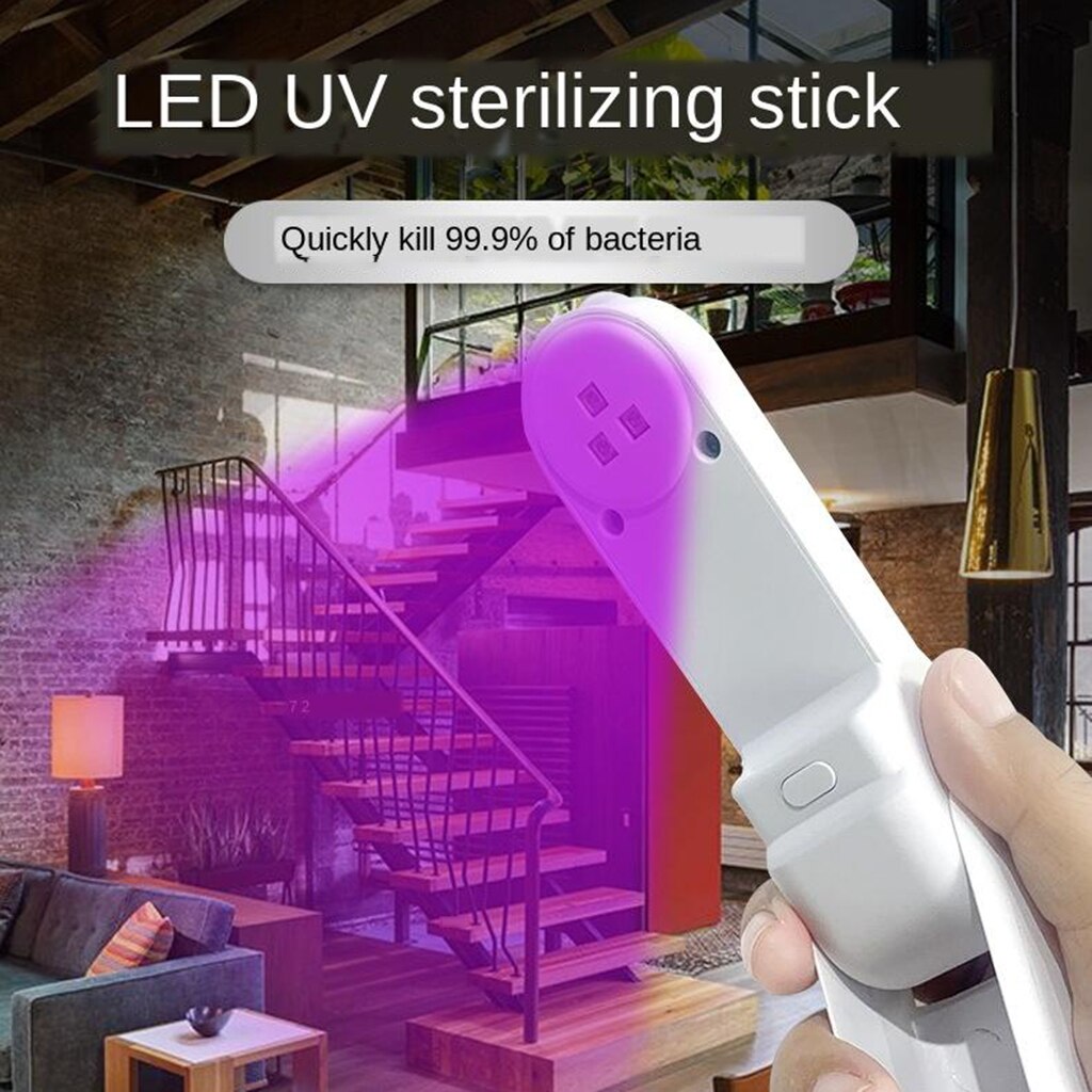 Kannettava kädessä pidettävä uv-sterilointilamppu usb mini uvc ultravioletti bakteereja tappava lamppu matkatehokas desinfiointi uv-puhdistusvalo