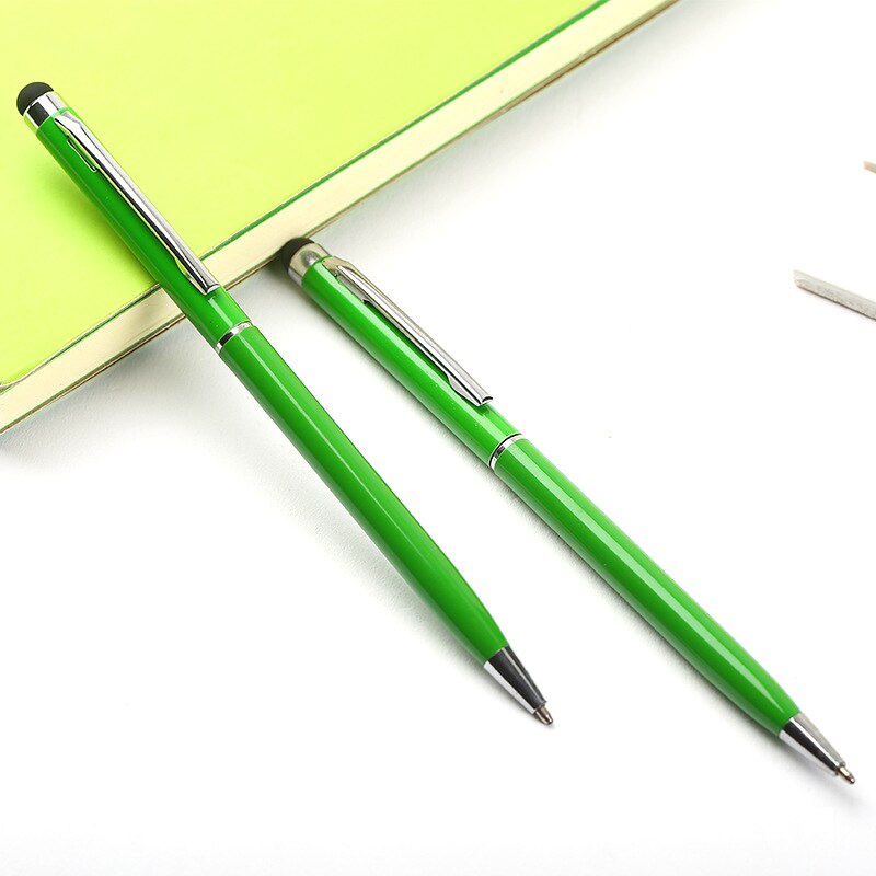 1.0mm Multi-color Metal Small Gaoshi Ballpoint Pen Touch Screen Capacitive Pen 142mm Pen For Students Writing: green