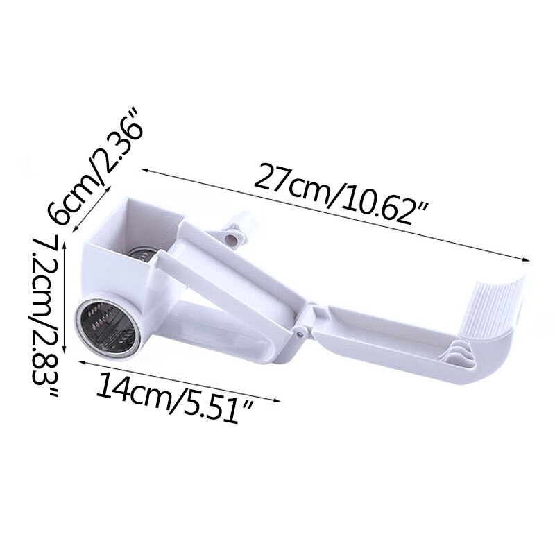Hand Rotating Cheese Grater Multi-Purpose Cheese Slicer Three-In-One Cheese Yogurt Planer Kitchen Accessories Baking Tools: White