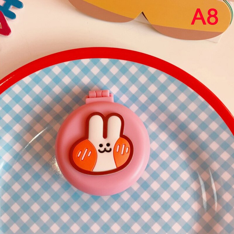 Espejo plegable con peine para chica, pequeño cepillo de pelo de viaje con bolsillo portátil, herramientas de estilismo de espejo, Mini espejo de bolsillo: A8