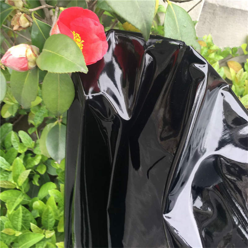 50*145cm skinnende blankt blødt vinyllæderstof elastisk pvc stof materiale til kjolebetræk