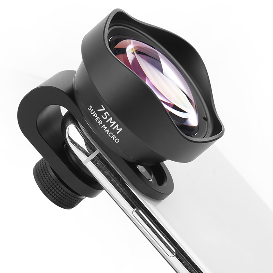 Pholes 75mm Mobile Macro Lens Phone Camera Macro Lenses For Iphone Xs Max Xr X 8 7 S9 S8 S7 Piexl Clip On 4k Hd Lens