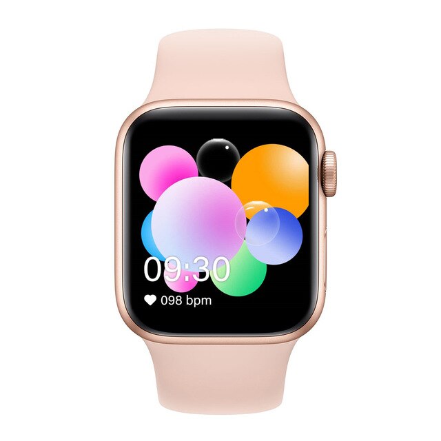 IWO-reloj inteligente IWO 8 serie 5, con llamadas, Bluetooth, control del ritmo cardíaco y de la presión sanguínea, 44mm, para IOS y Android: Pink