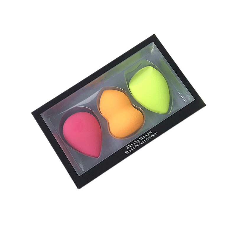 Éponge de maquillage, 3 pièces/boîte grande taille, gourde goutte d'eau, pour mélange de cosmétiques: MULTICOLOR
