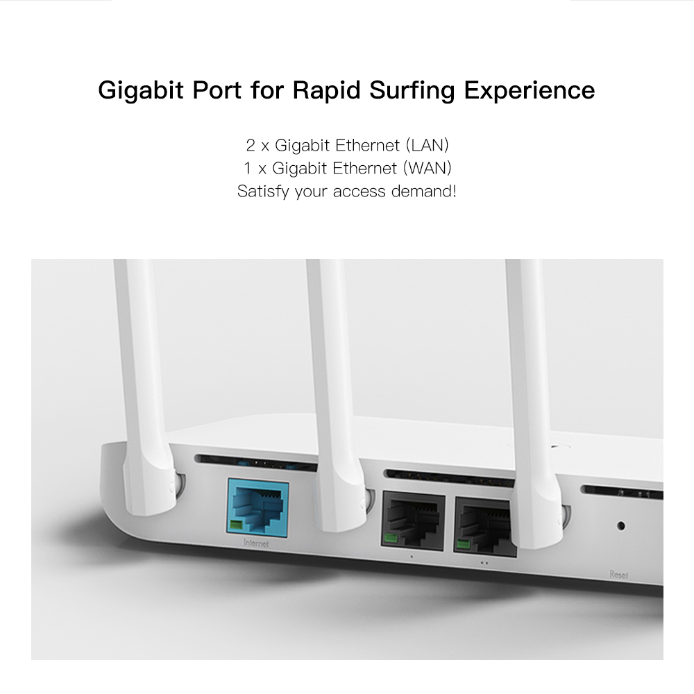 Oryginalny Xiaomi Mi Router 4 Gigabit 2.4GHz 5GHz WiFi 1167Mbps WiFi Repeater 128MB DDR3 High Gain 4 anteny przedłużacz sieciowy