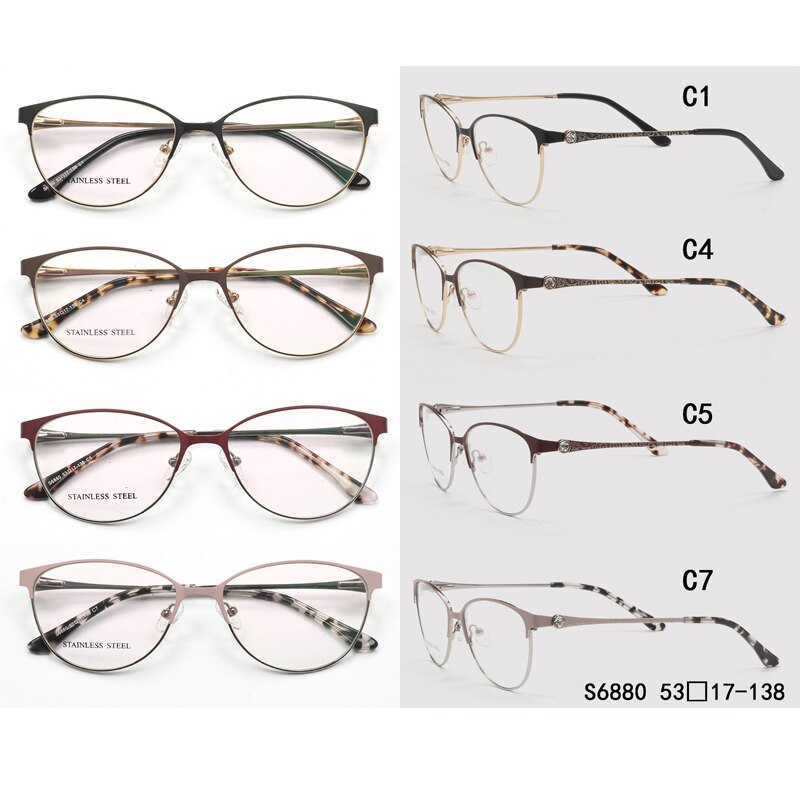 Gafas ópticas de aleación para mujer, anteojos de ojos de gato para miopía pequeña, Marcos para lentes recetados, miopía, hipermetropía, 2022