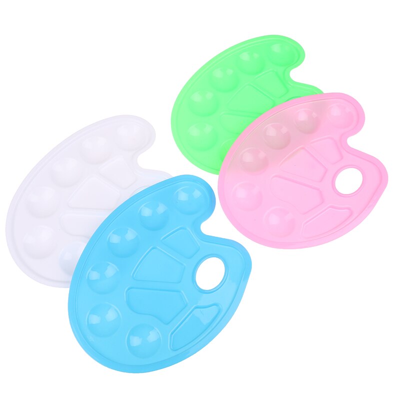 1pc Plastic Palette Art Paint Plastic Drawing Tray Color Palette For Oil Watercolour White Painting Pallet