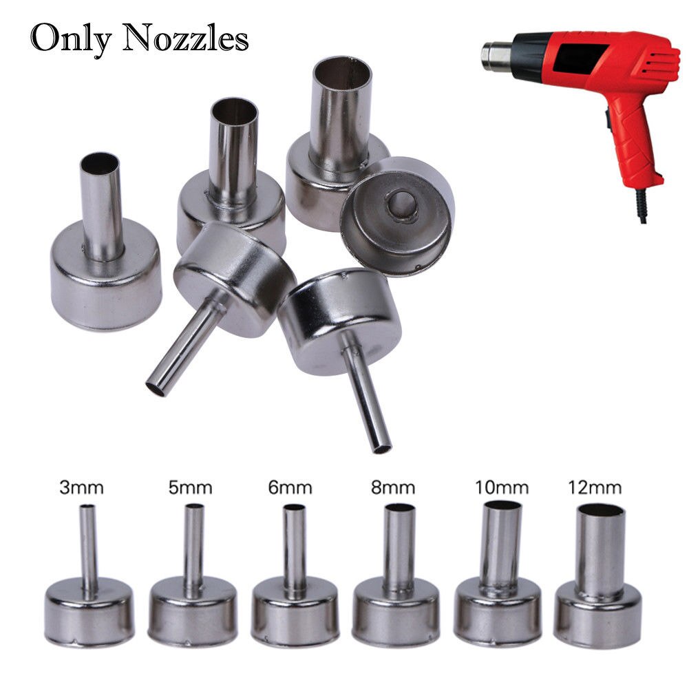6 Stks/set Universal Air Station Ronde Nozzles Solderen Lassen Tool Voor Heteluchtpistool 85885A 858D 868 878 Warmte slip 22Mm