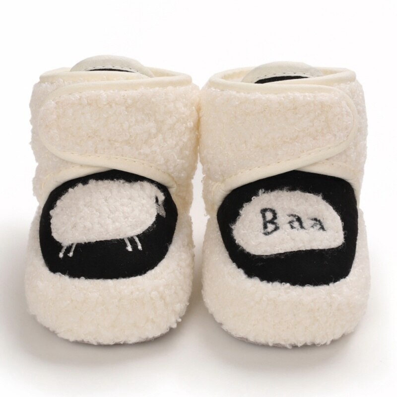 Newborn Baby Boots Winter First Walkers Velvet Baby Girls Shoes Super Cute Snow Warm Prewalkers Soft Sole No-slip Booties Booty: WB / 0-6 Months