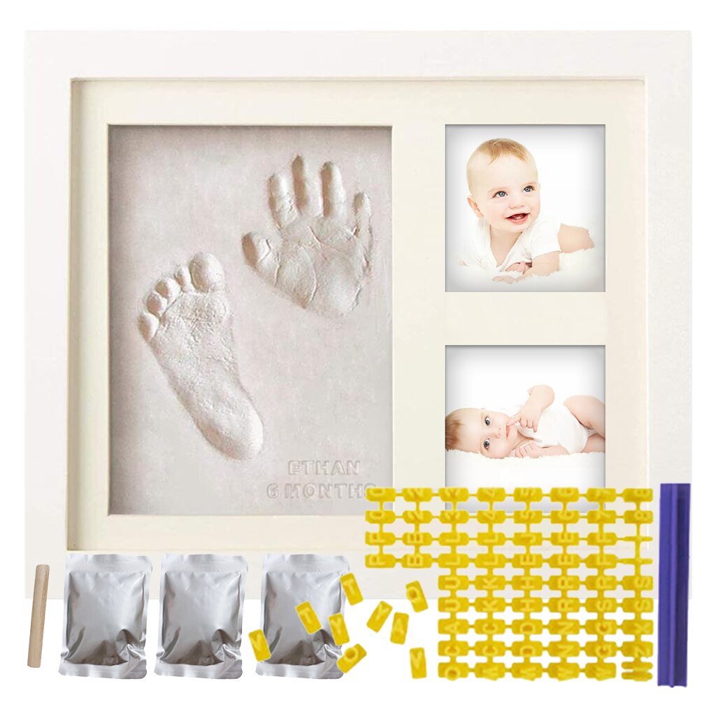 Baby Tonne Handabdruck &Ampere; Fußabdruck Bausatz Neugeborenen Stempelkissen W/Bilder Rahmen für Baby Dusche Mädchen und Jungen Neue murmeln hund Katze Speicher