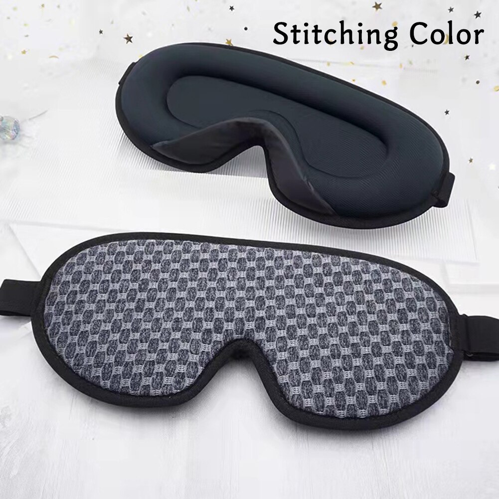 Mascarilla 3D para dormir para hombre y mujer, máscara de ojos Natural para dormir, Parche de viaje suave y portátil, 1 unidad: Stitching Color