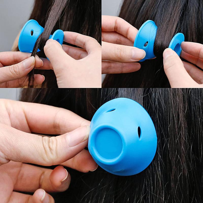40 pakketten blauwe magische haarrollers haarverzorgingsrollers voor krullen siliconen krultangen slaapkapsel tools accessoires