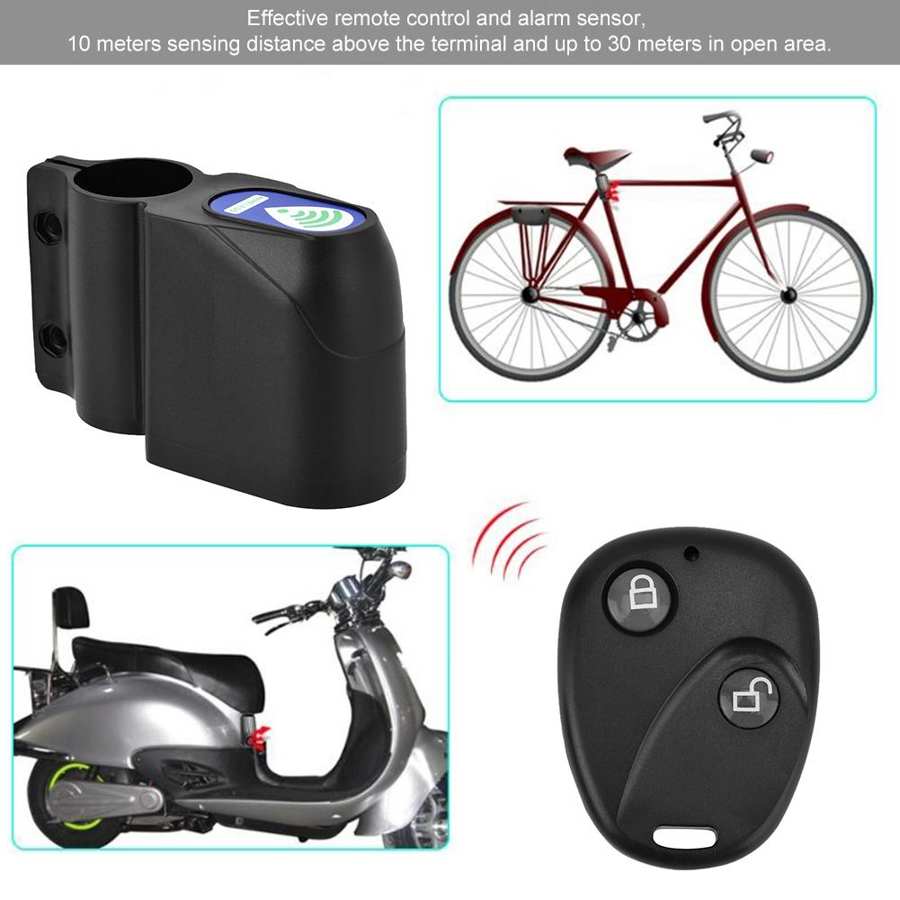 Bicycle Bike Effective Wireless Remote Control Anti-theft Alarm Sensor Shock Vibration Cycling Alert Lock