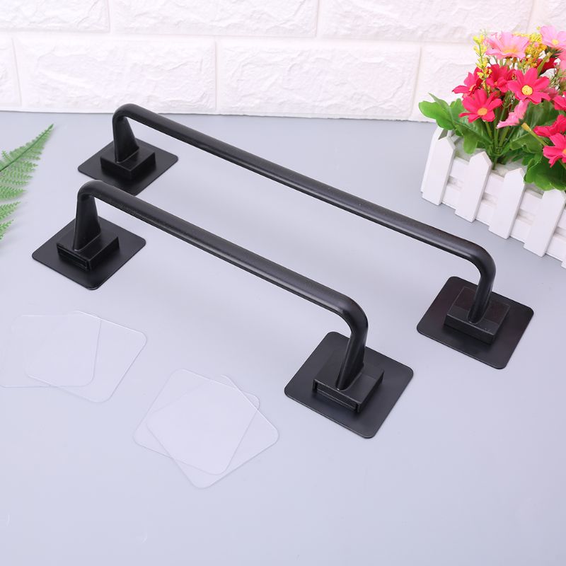 Self Adhesive Wall Mounted Bathroom Towel Bar Shelf Rack Holder Toilet Roll Paper Hanging Hanger