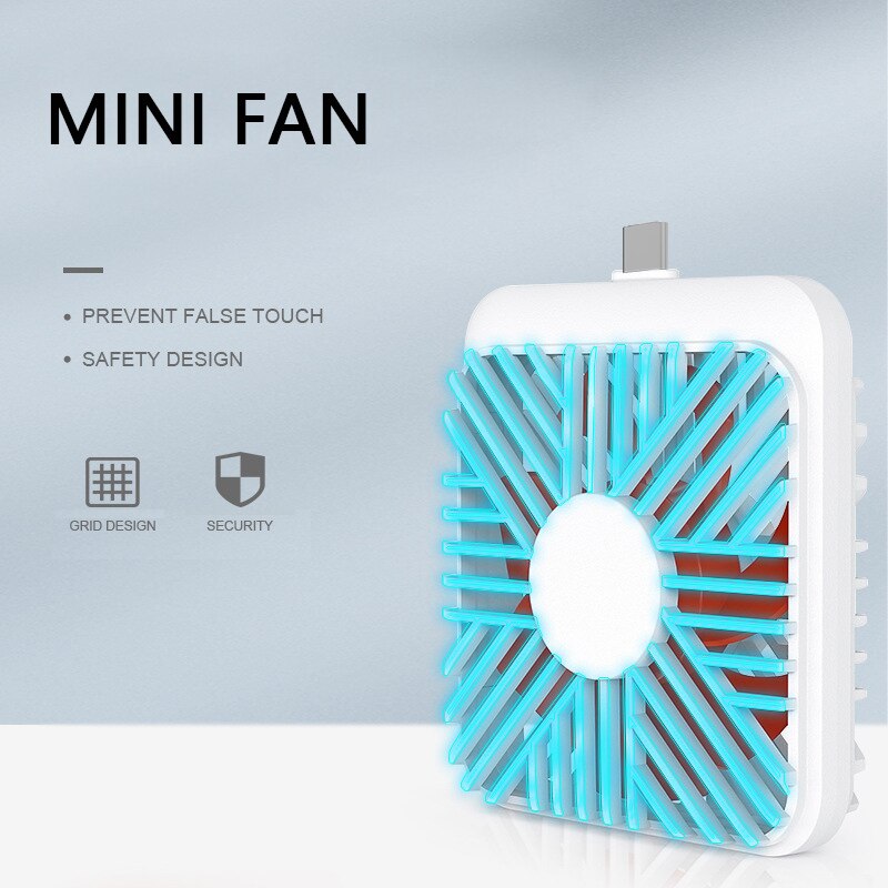 Portable Mini 2 In 1 Mobile Phone Fan, Type-C Adapter Type IOS Smartphone For Iphone Android Cooling Fan