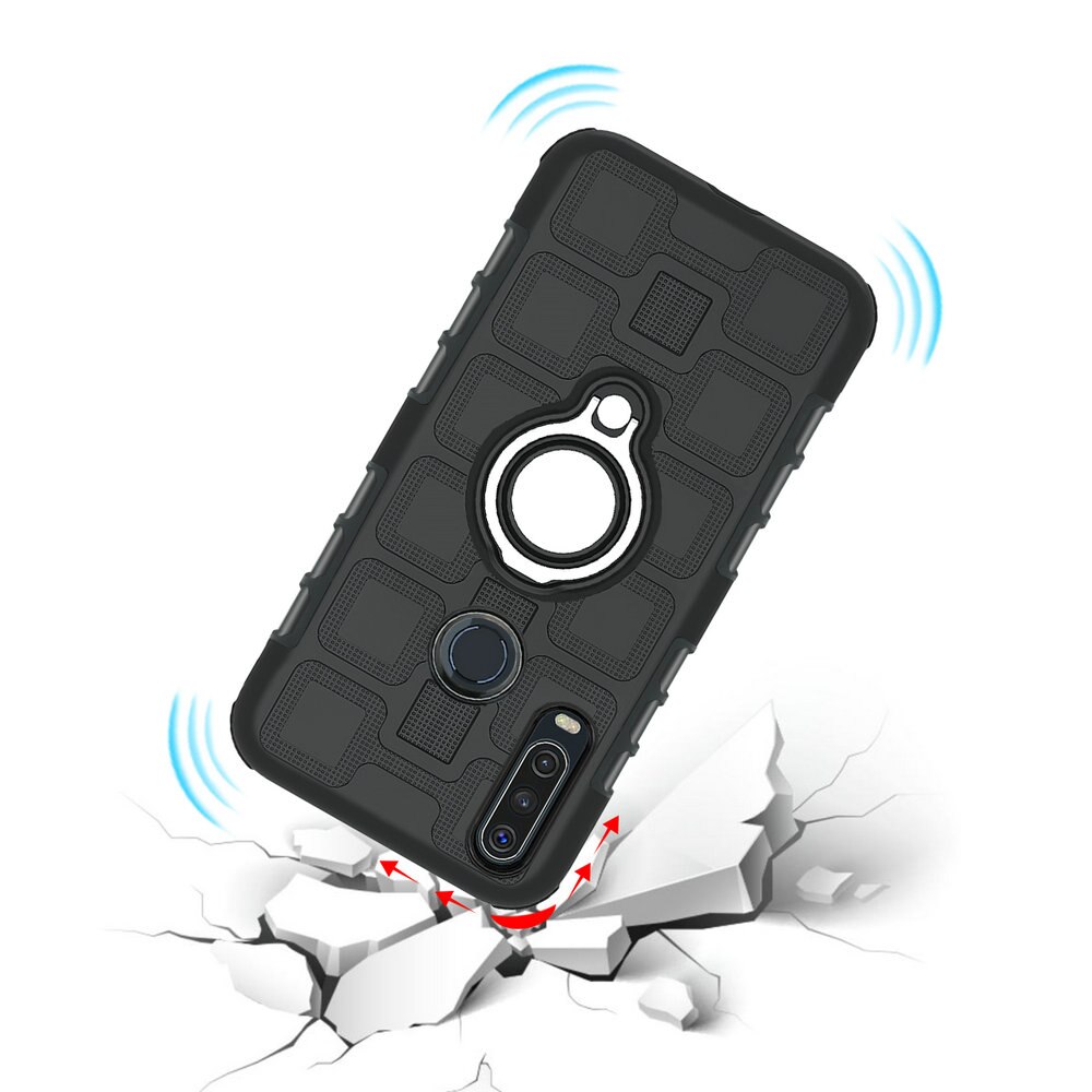 Metalen ring riemclip holster telefoonhoesje voor motorola moto one action hoesje magneet autohouder voor motorola one 1 action hoesje