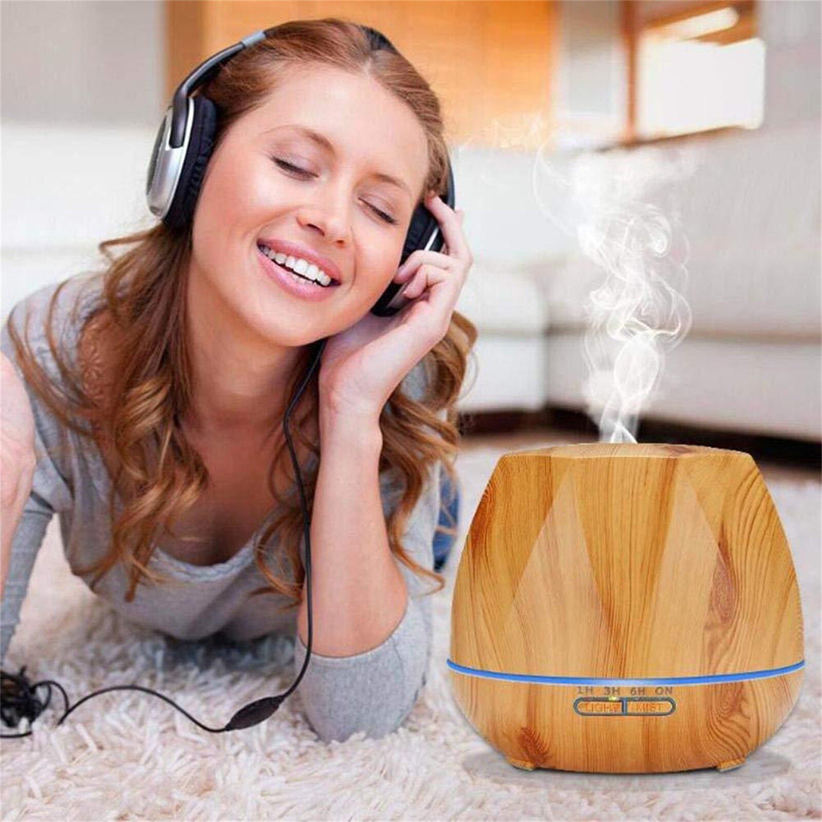 550Ml Aromatische Essentiële Olie Diffuser Aromatherapie Diffuser Thuis Dispensers Cool Mist Luchtbevochtiger Увлажнитель Воздуха