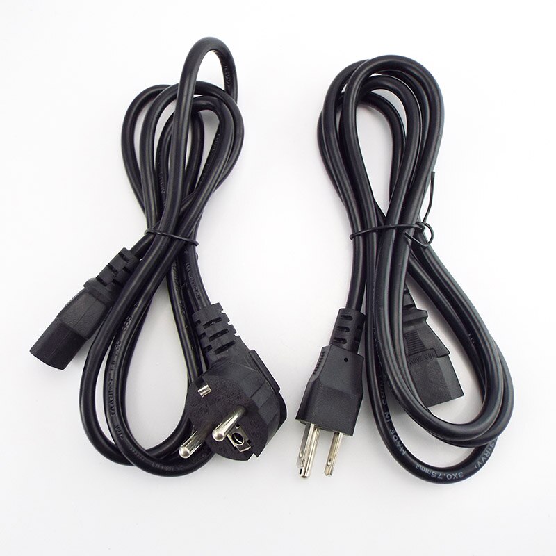 Euro Plug Eu Au Extension Elektrische Lcd Cord 1.5M Voor Monitor Printer Iec C13 Ac Voeding Kabel