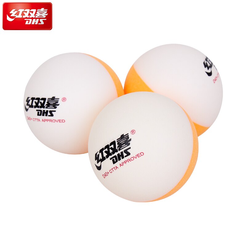 20 Ballen Dhs Bi Kleur Tafeltennis Ballen Dubbele Kleur Seamed D40 + Ballen Plastic Poly Ping Pong ballen