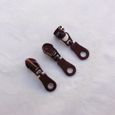 Cursori con cerniera Meetee 20 pezzi per cerniere in nylon 5 # borsa kit di riparazione con cerniera tasca di ricambio cerniere testa accessori per cucire fai da te ZT179: caffè