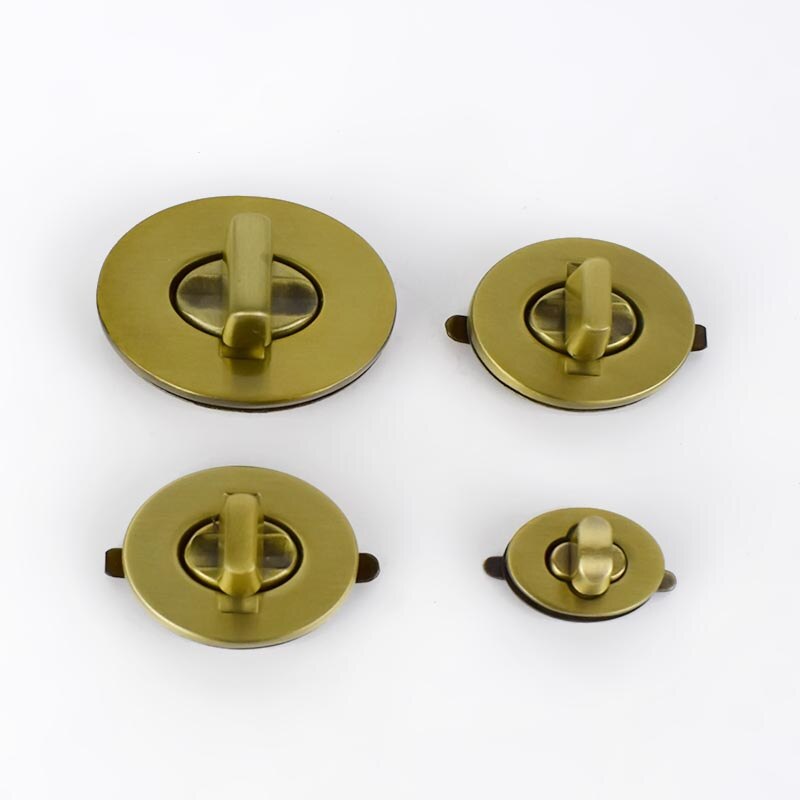 Deepeel 2 zestawy metalowe zamki Twist do torebek torebka zamknięcie blokada zatrzaski torebka zapięcie klamry akcesoria do rękodzieła DIY skóra Craft: Brązu / 45x35mm