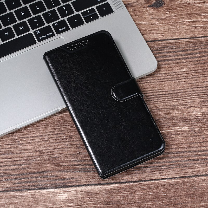 Luxe magnetische pu leren portemonnee flip telefoonhoesje voor samsung galaxy ace 4 ace 4 style lte  g357 g357fz sm -g357fz coque: L52( zwarte)
