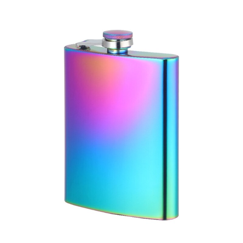 Practical Stainless Steel Flask Curved Flat Bottle Body Leak-proof Tight Screw Cap Flask Suitable For Outdoor Travel