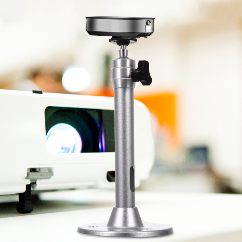 Aluminum Alloy Projector Mounts Low Profile Multiple Adjustment Ceiling Bracket Wall Ceiling Mount Hanger 360°Rotatable