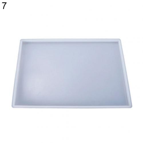 Craft Tray Plate Fruit Bowl Silicone Square Rectangle Shape Resin Mold DIY Tool: 7