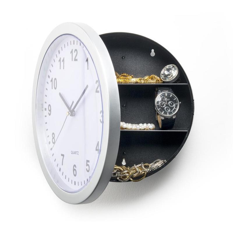 Safe Wall Clock Valuables Hidden Secret Money Jewelry