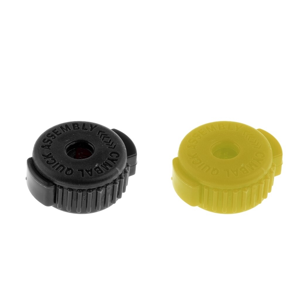 Plastic Drum Quick Set Cymbal Mate Parts 8mm Hole Diameter Yellow/Black